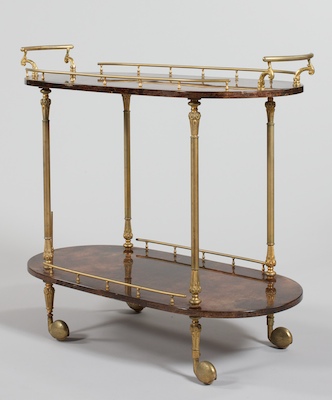 Aldo Tura Serving Trolley Racetrack