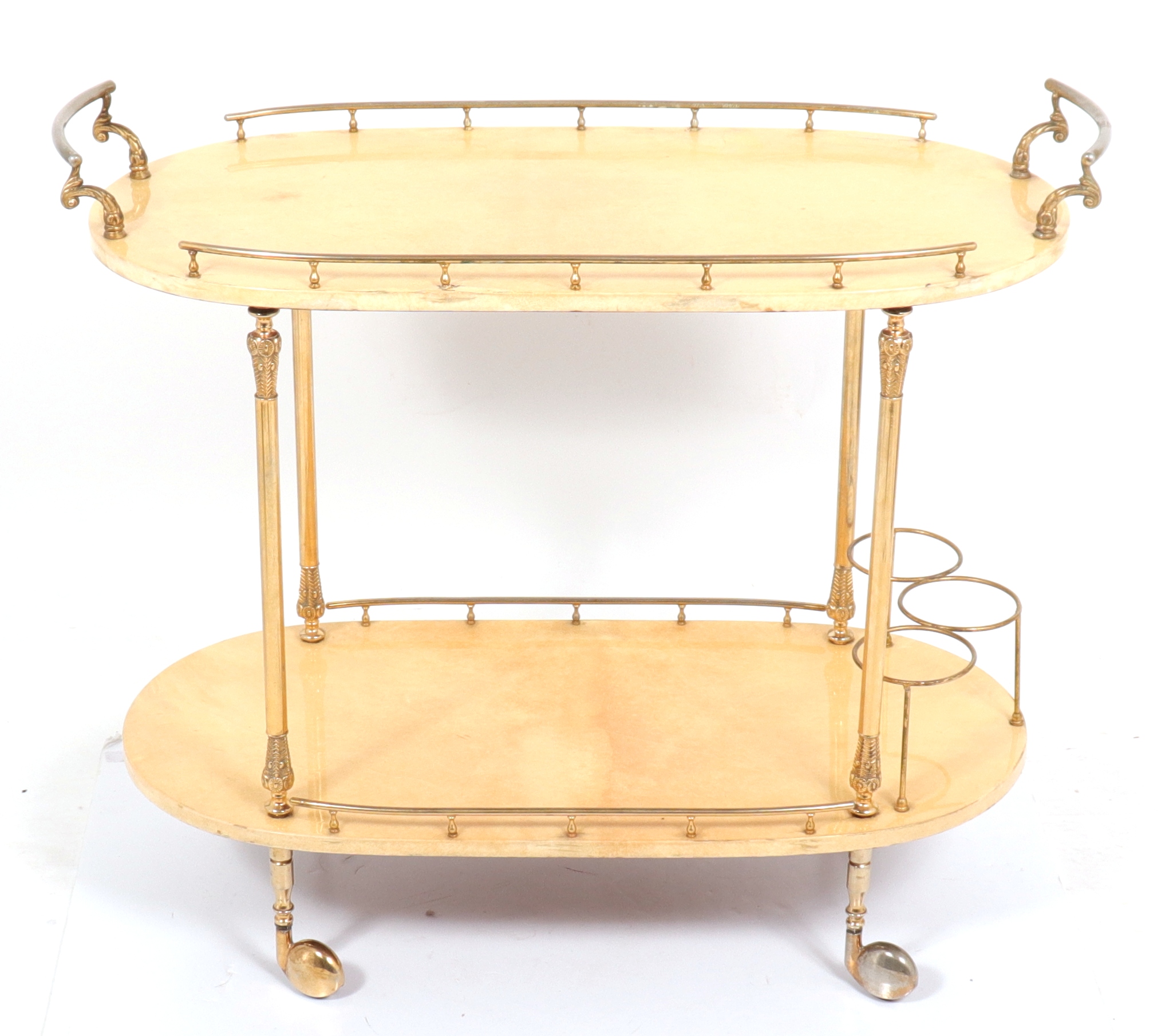 ALDO TURA TWO TIER BAR CART Aldo