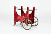 ALDO TURA, TWO-TIER BAR CART<b