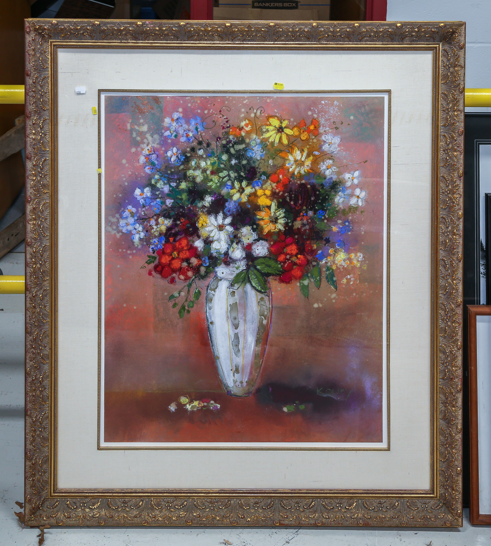 ALEAH KOURY. FLORAL STILL LIFE,