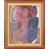 ALECOS FASSIANOS, GOUACHE ON P