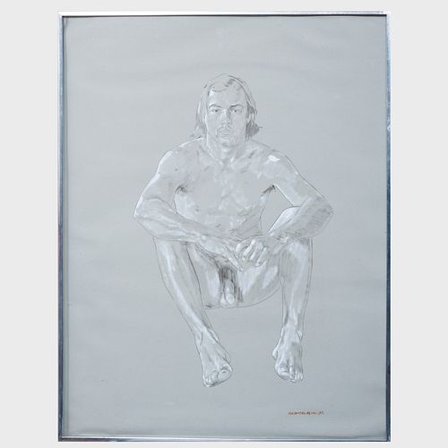 ALEJANDRO REINO: SEATED NUDEInk and