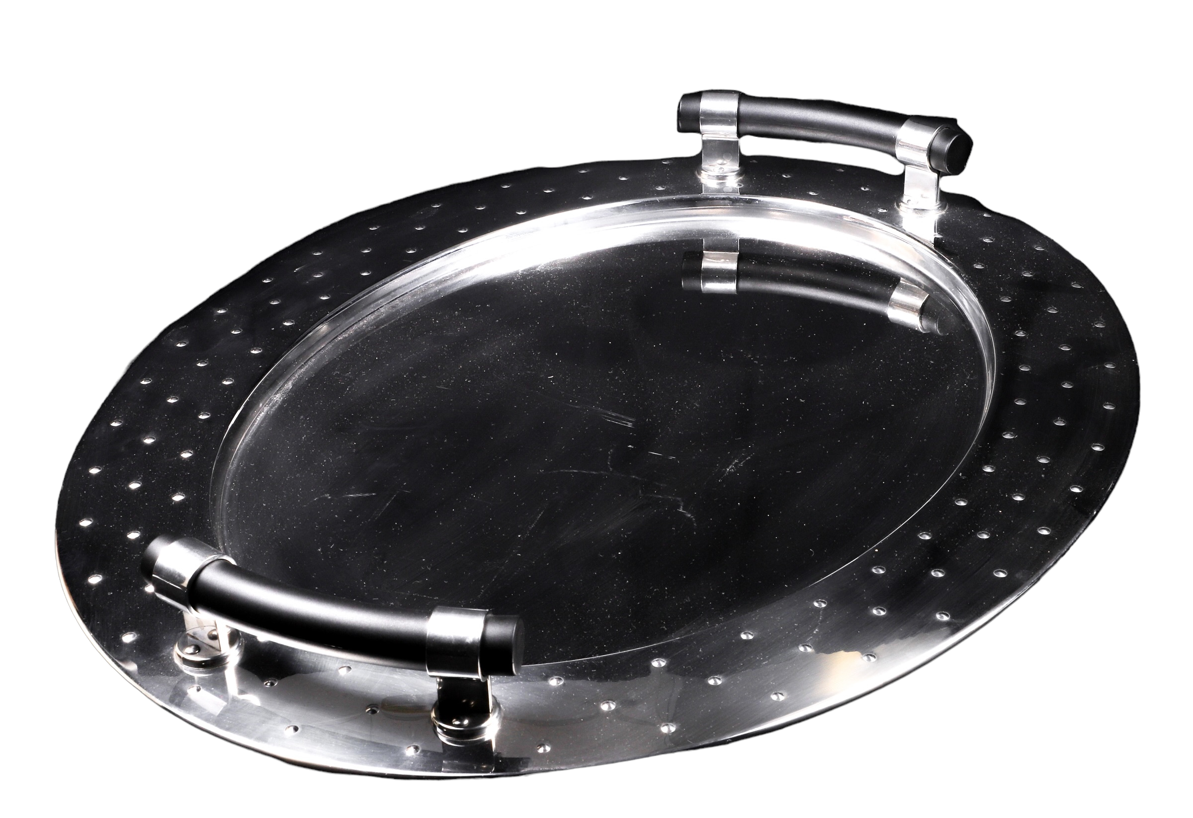 Alessi chrome Peppercorn tray, oval