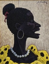 ALEX CASTRO, "NEGRA," ACRYLIC