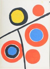 ALEXANDER CALDER ACRYLIC ON PA