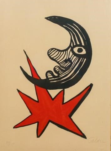 ALEXANDER CALDER LITHOGRAPH MOON
