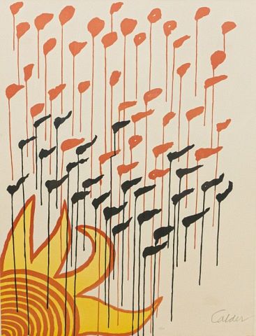 ALEXANDER CALDER LITHOGRAPH SUN AND