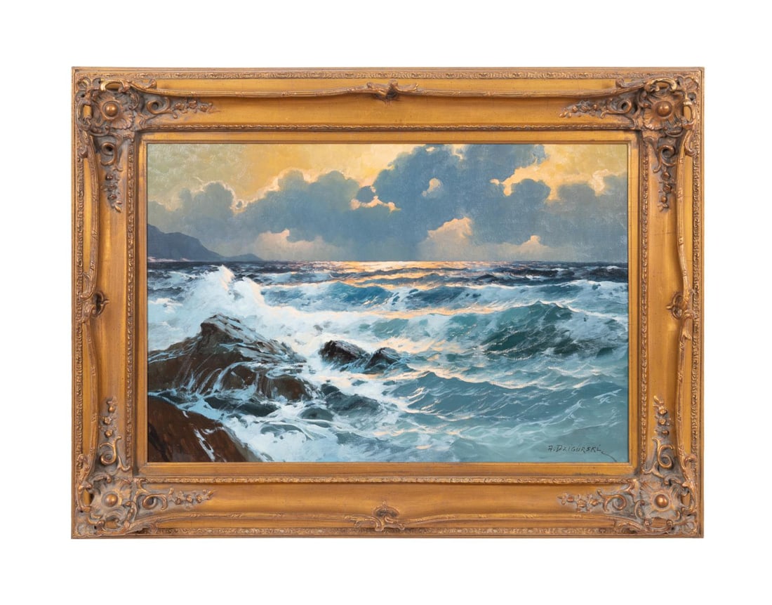 ALEXANDER DZIGURSKI SEASCAPE OIL ON