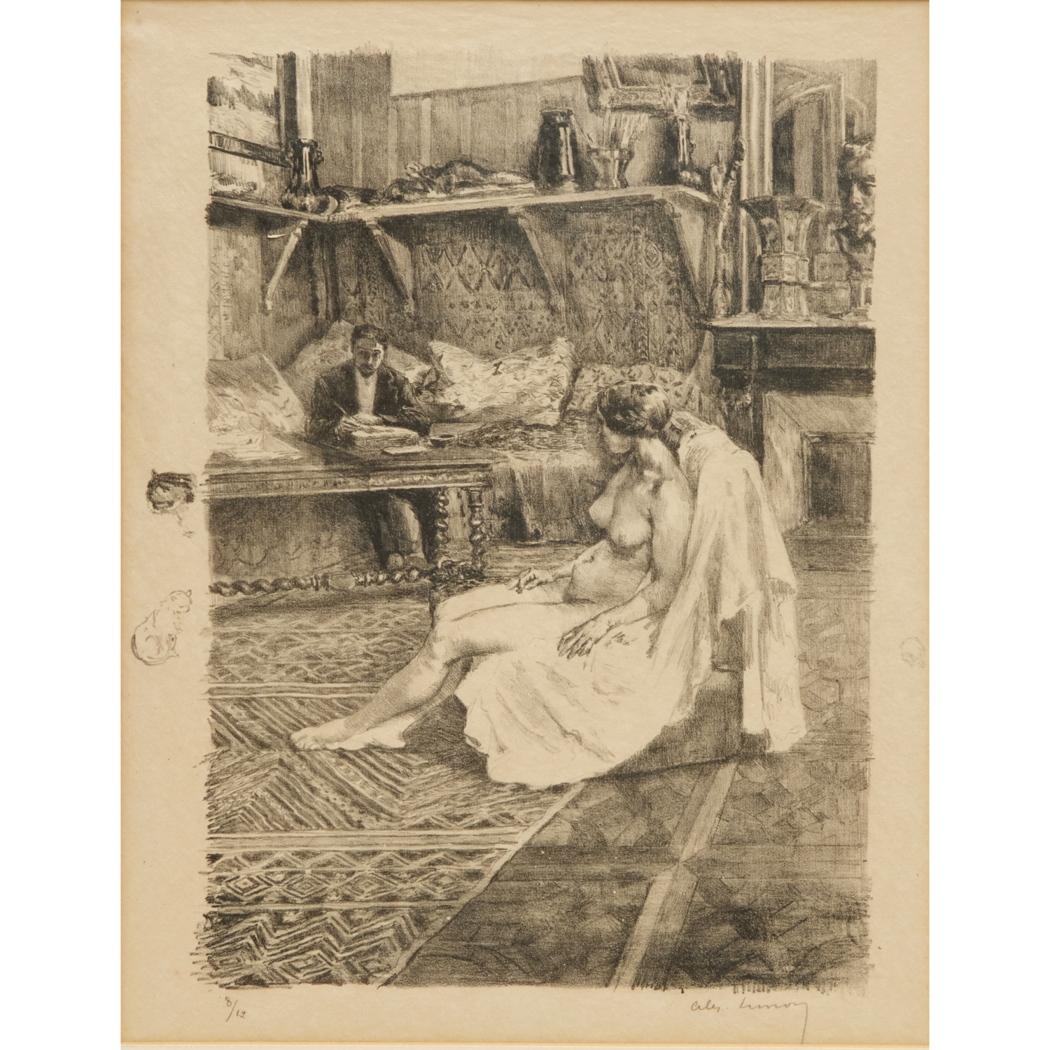 ALEXANDRE LUNOIS, SIGNED LITHOGRAPH