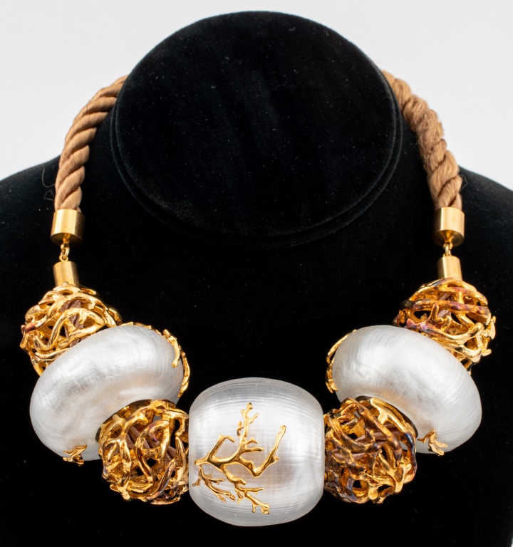 ALEXIS BITTAR GOLD TONE CORAL