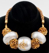 ALEXIS BITTAR GOLD TONE CORAL