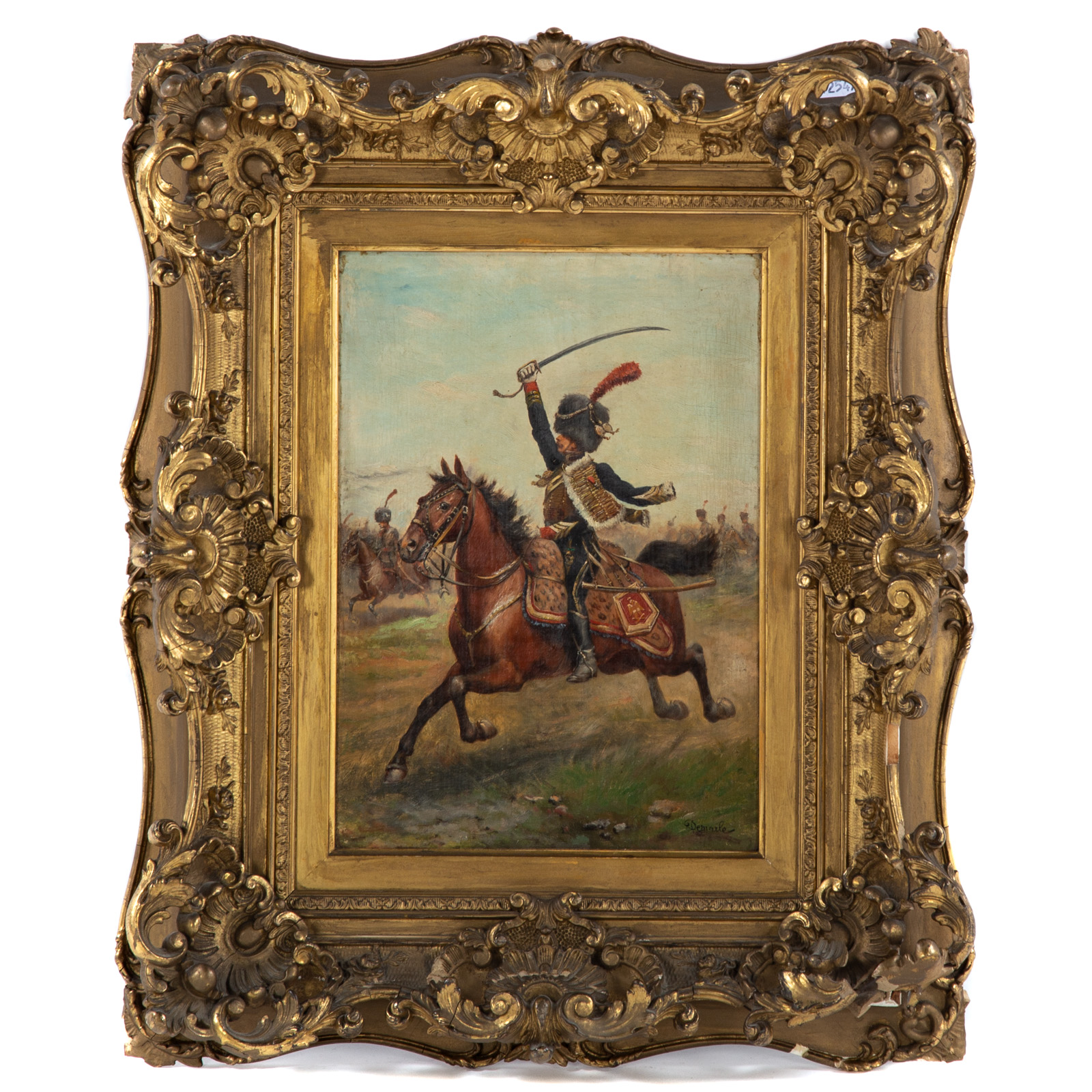 ALEXIS DEMARLE. CALVARY CHARGE, OIL