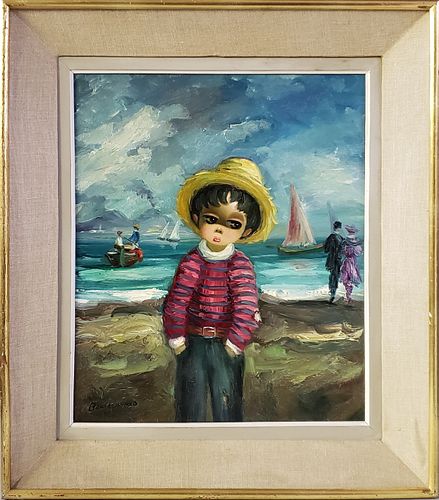 ALFIO BONANNO OIL ON CANVAS SEASIDE