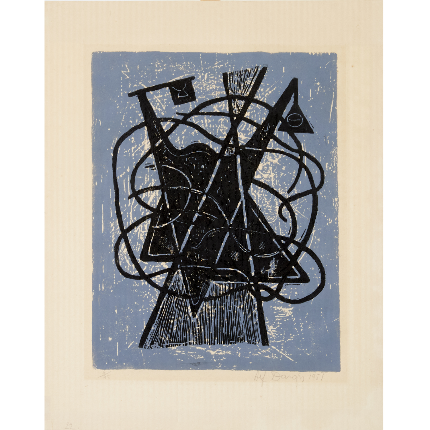 ALFONSAS DARGIS, WOODBLOCK/LINOCUT,