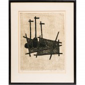 ALFONSAS DARGIS, WOODCUT Alfon