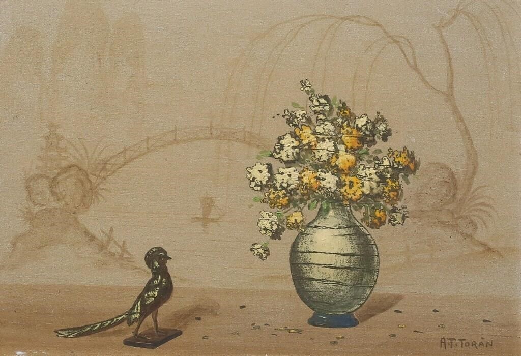 ALFONSO TORAN OIL ON WOOD PANEL