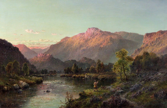 Alfred de BreanskiSUNSET ON A TROUT
