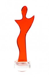 ALFRED GOCKEL LUCITE WOMAN SIL