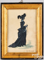ALFRED HERVE, WATERCOLOR SILHO