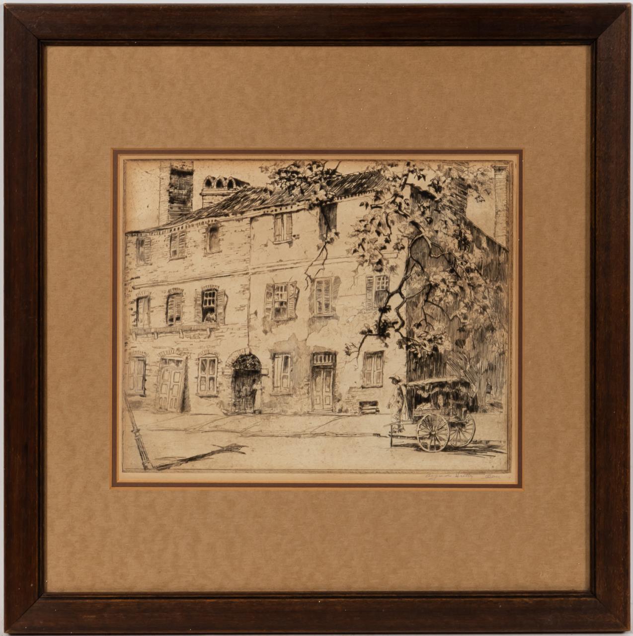 ALFRED HUTTY "CABBAGE ROW" ETCHING,