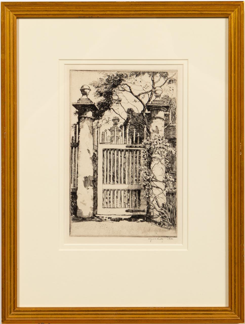 ALFRED HUTTY ETCHING, CHARLESTON