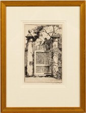 ALFRED HUTTY ETCHING, CHARLEST