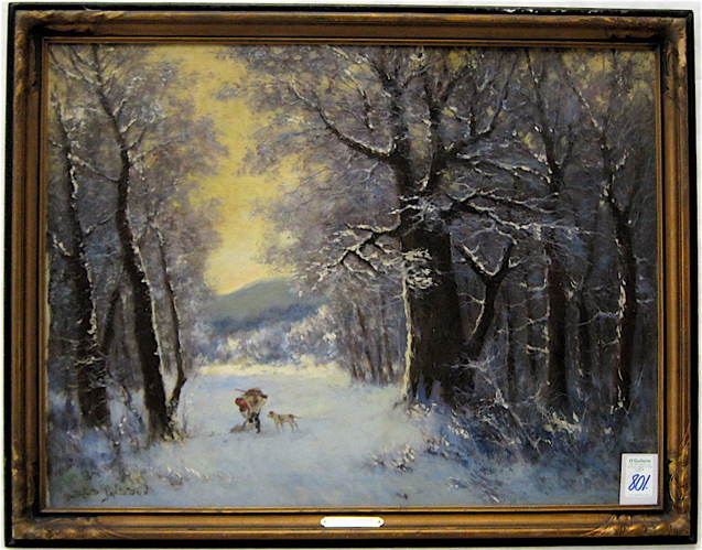 ALFRED JANSSON OIL ON CANVAS laid