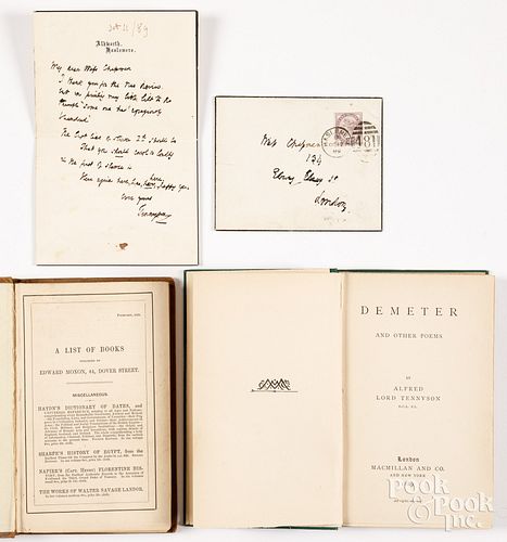 ALFRED LORD TENNYSON HAND WRITTEN