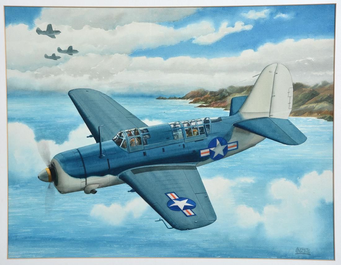 ALFRED OWLES WATERCOLOR WWLL