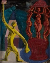 ALFRED STATLER 1951 OIL ON CAN