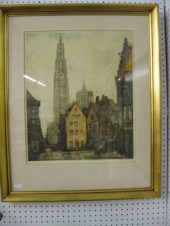 Alfred Van Neste Drypoint Etch