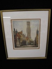 Alfred Van Neste Drypoint Etch