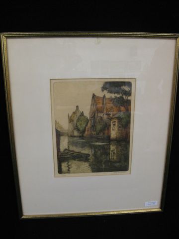 Alfred Van Neste Drypoint Etching