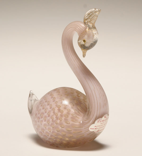 Alfredo Barbini pink art glass