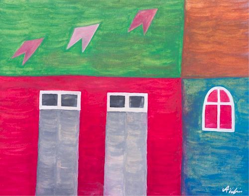 ALFREDO VOLPI "FACHADA" TEMPERA