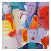 ALI GOLKAR B.1948 MODERN ABSTR