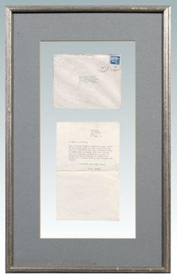 Alice B. Toklas signed letter,