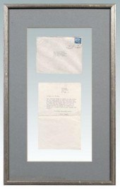 Alice B. Toklas signed letter,