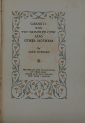 ALICE HUBBARD, GARNETT AND THE