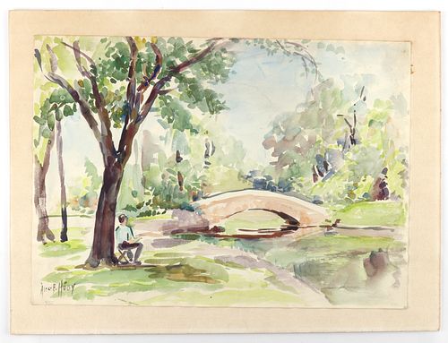 ALICE HUGY WATERCOLOR OF A