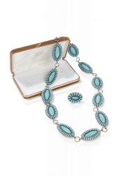 ALICE QUAM (ZUNI) SILVER TURQU