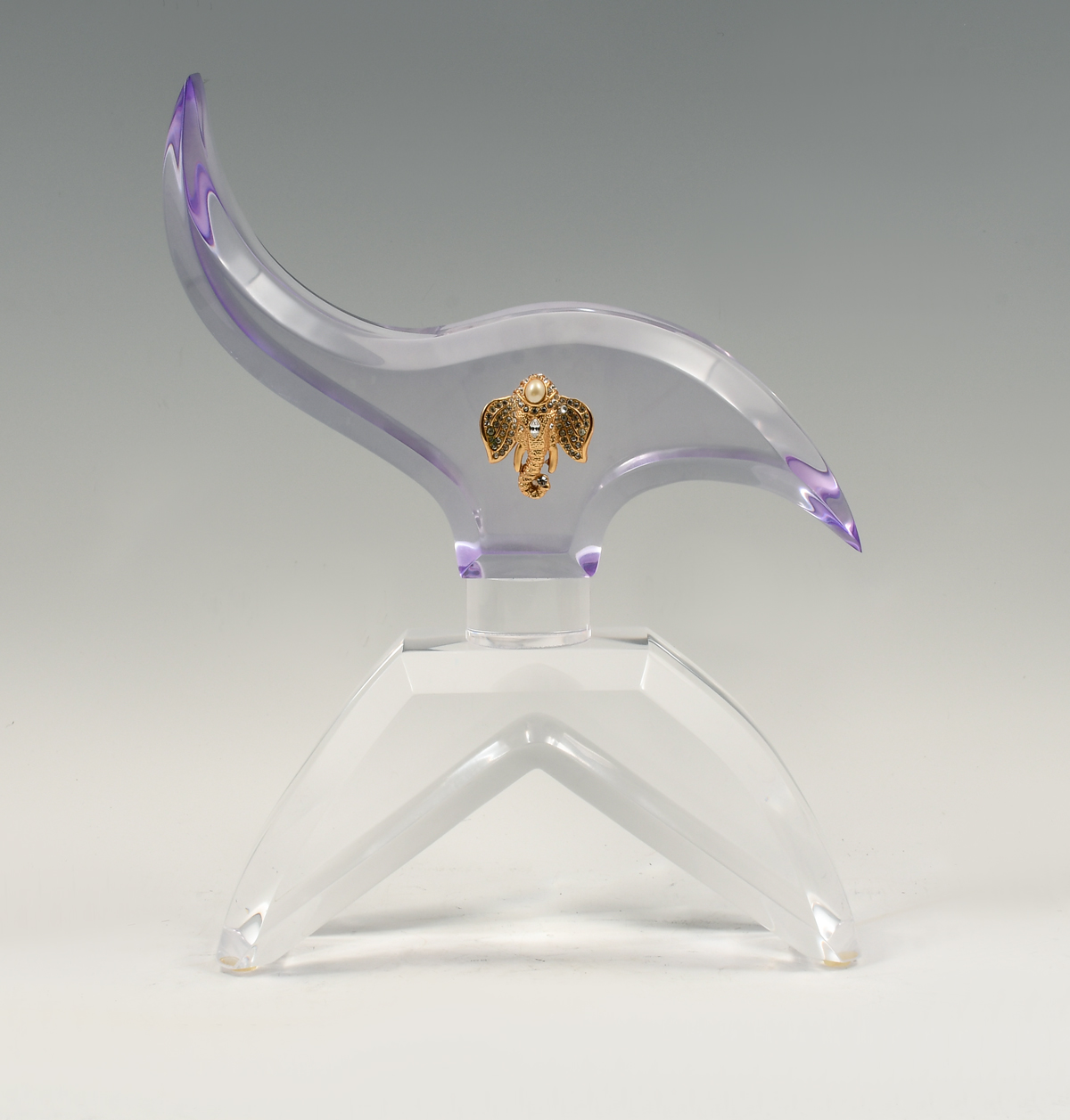 ALICIA SIGNED LUCITE PERFUME BOTTLE