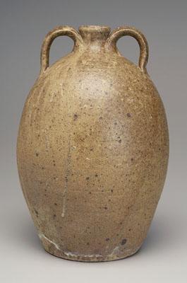 Alkaline glaze stoneware ovoid jug,