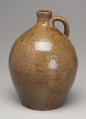 Alkaline glaze stoneware ovoid