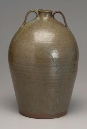 Alkaline glazed stoneware jug,