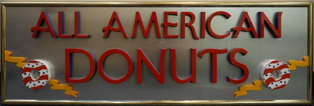 'ALL AMERICAN DONUTS' ACRYLIC AND