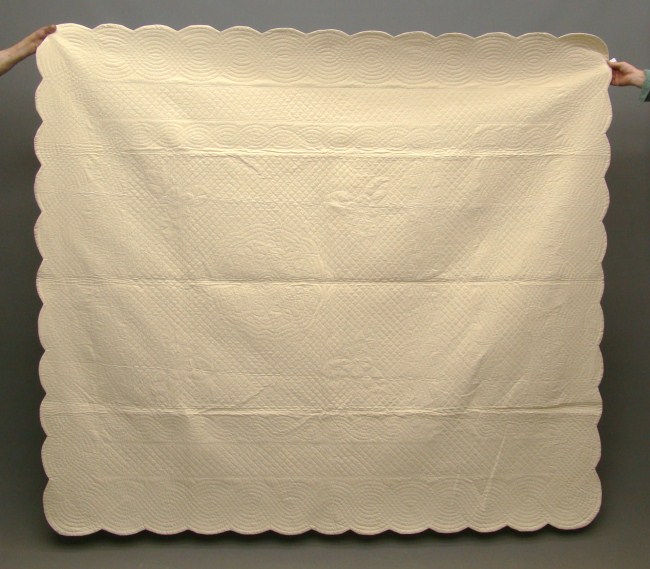 All white Penna. brides quilt. 87''