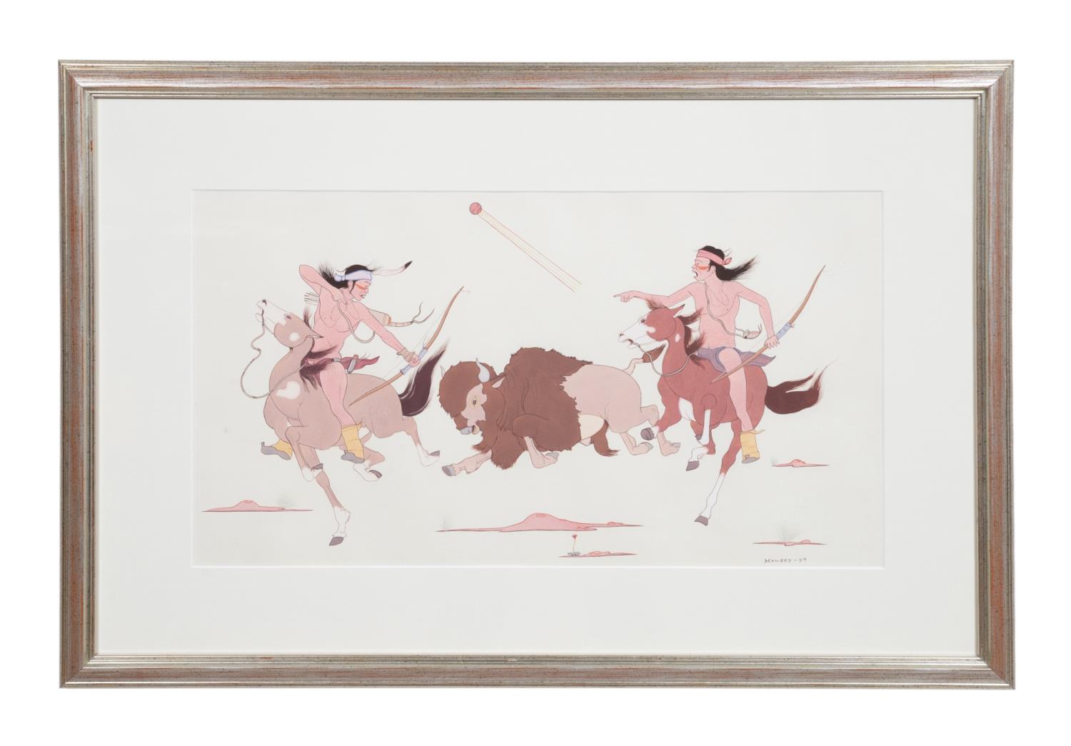 ALLAN HOUSER, "APACHE BUFFALO HUNT"