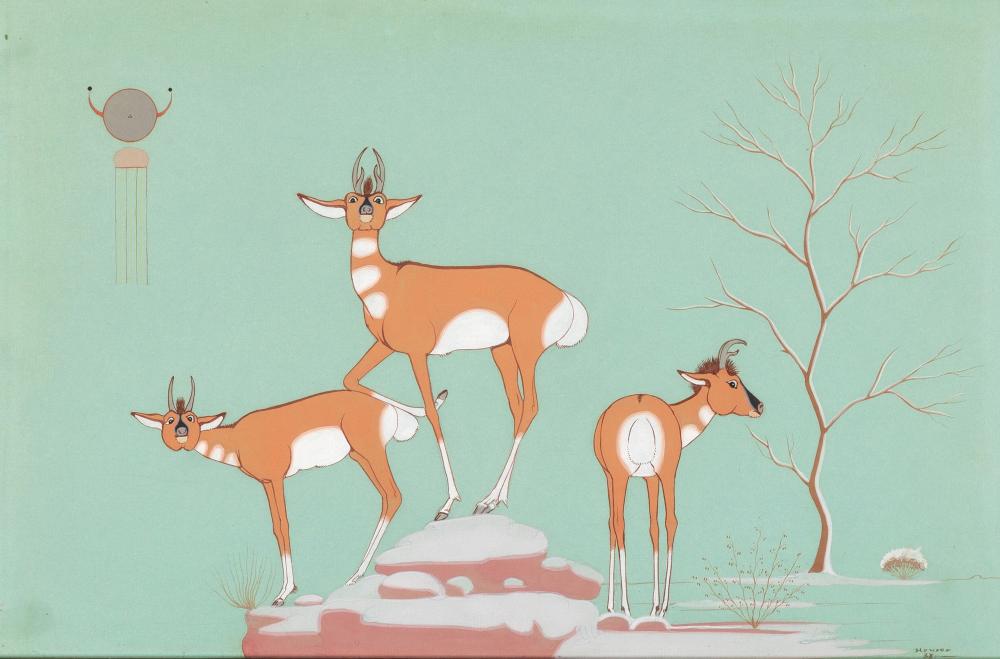ALLAN HOUSER, THREE ANTELOPE,