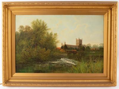 Allan/Tewkesbury Abbey/oil on